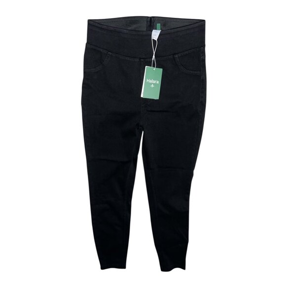Halara Flex High Waisted Pocket Denim Casual Leggings sz Small 7/8 Black - Picture 6 of 12